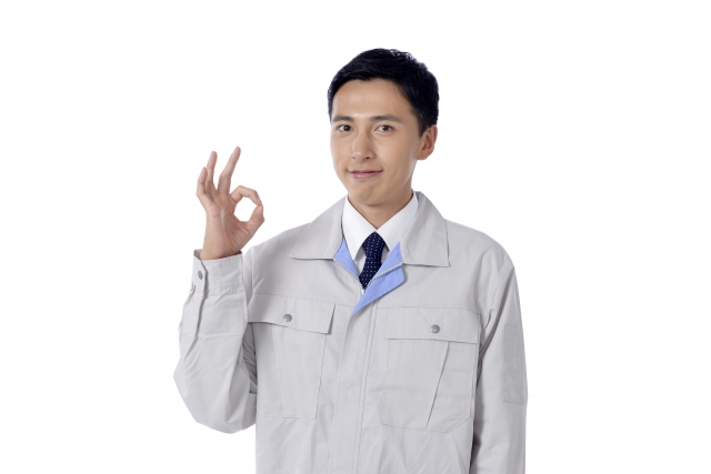 オッケー(男性作業服2)